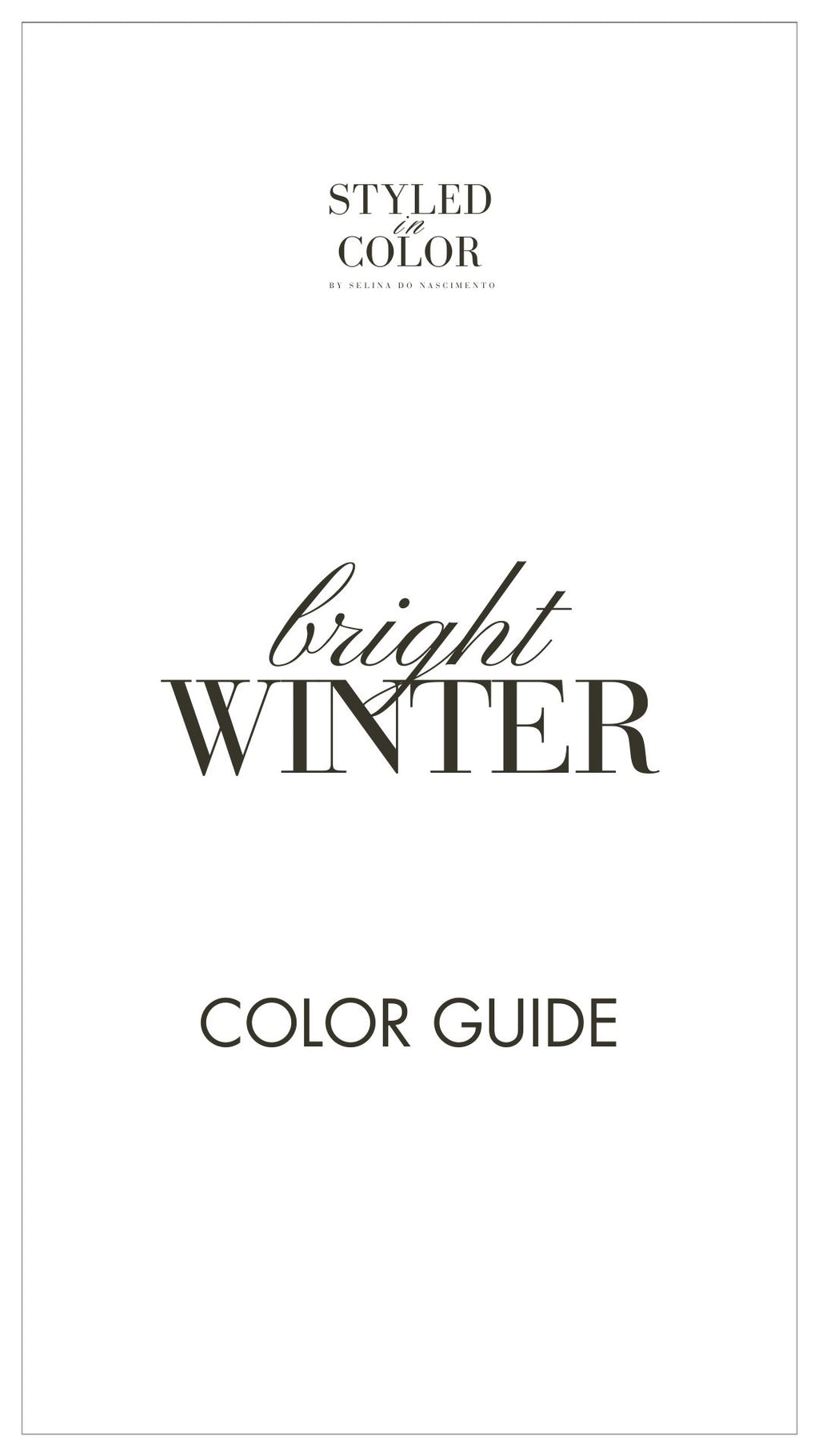 bright Winter Color Guide
