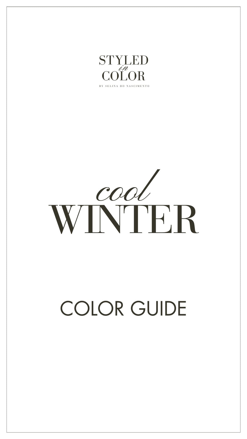 cool Winter Color Guide