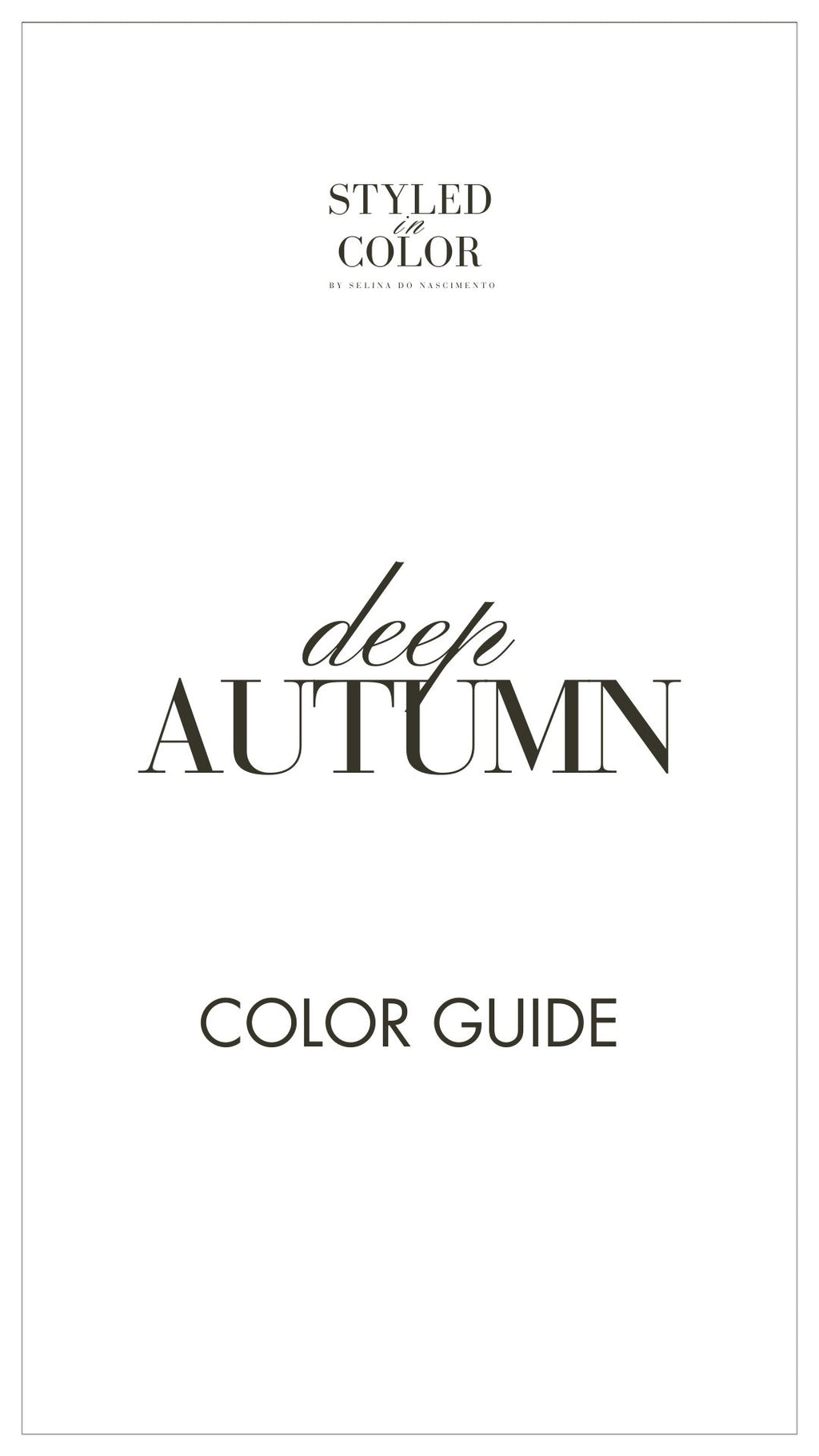 deep Autumn Color Guide