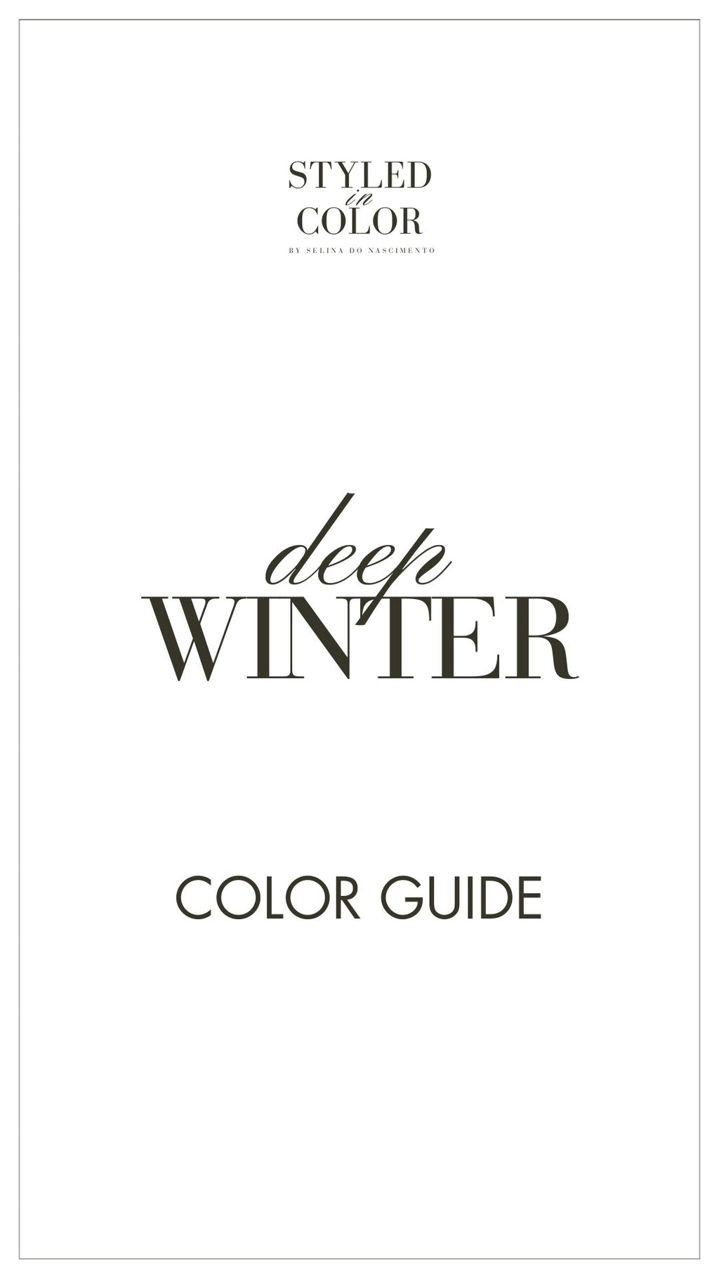 deep Winter Color Guide