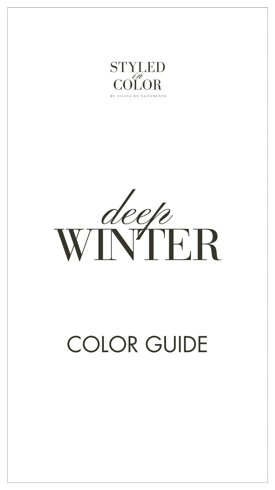 deep Winter Color Guide