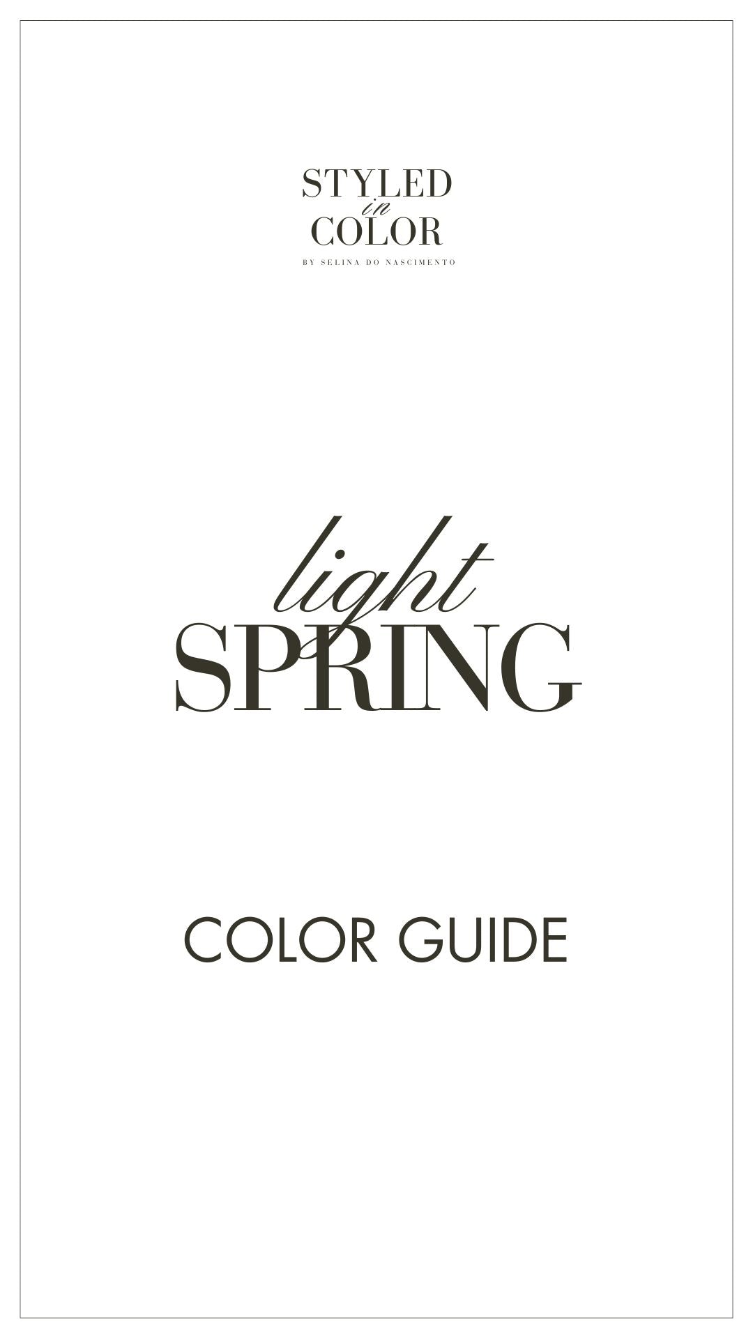 light Spring Color Guide