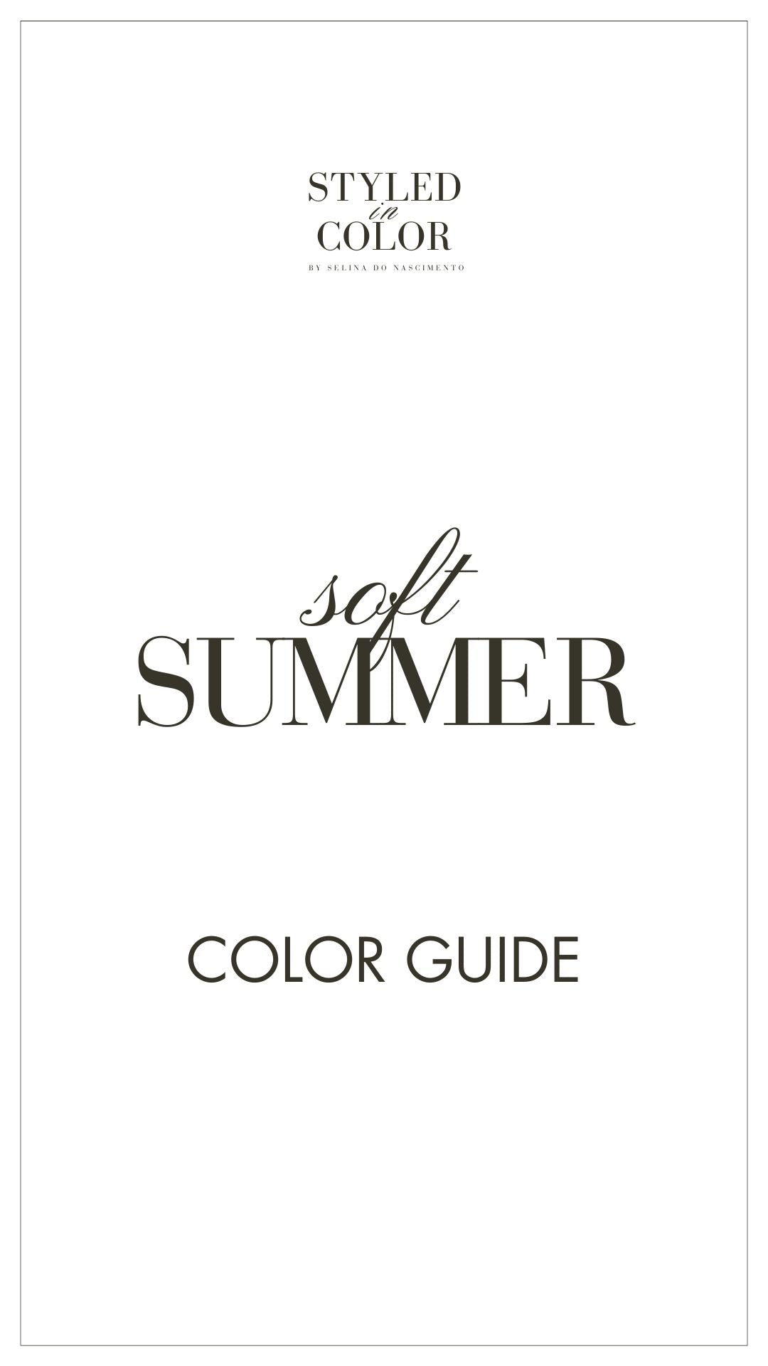 soft Summer Color Guide