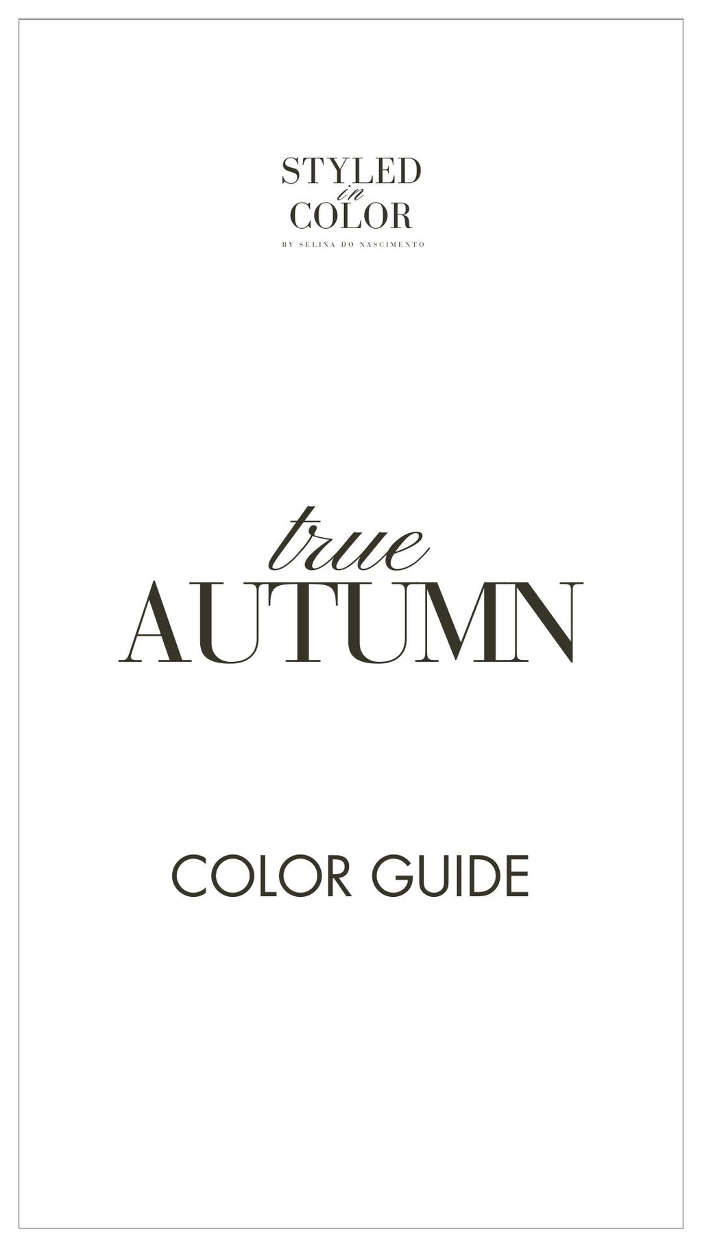 true Autumn Color Guide