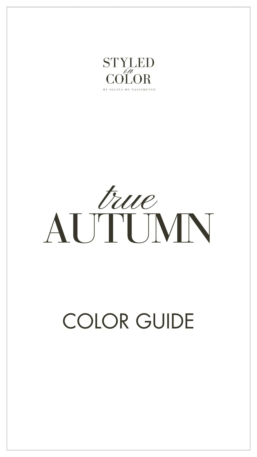 true Autumn Color Guide