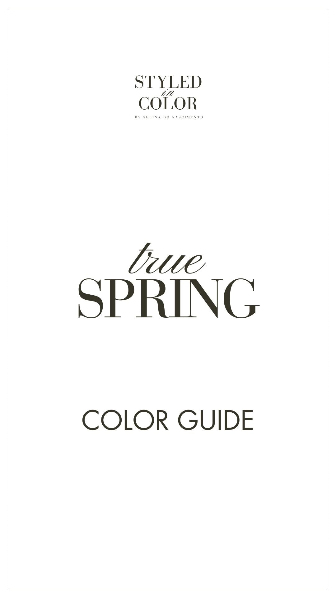 true Spring Color Guide