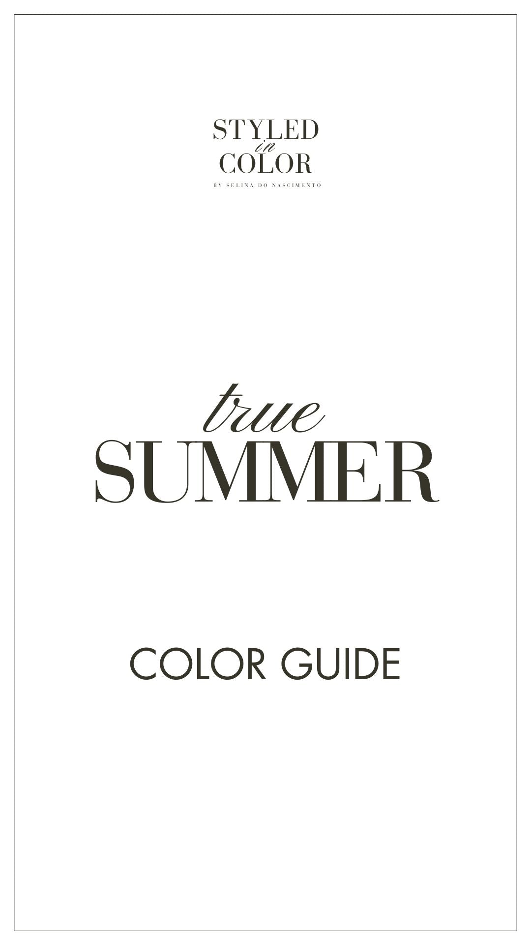 true Summer Color Guide