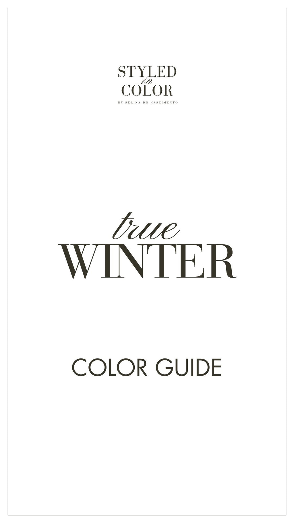 true Winter Color Guide