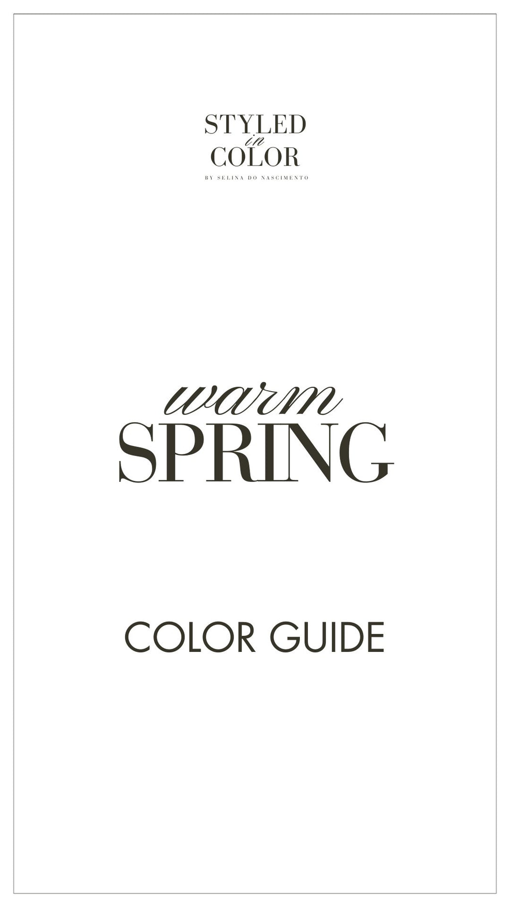 warm Spring Color Guide