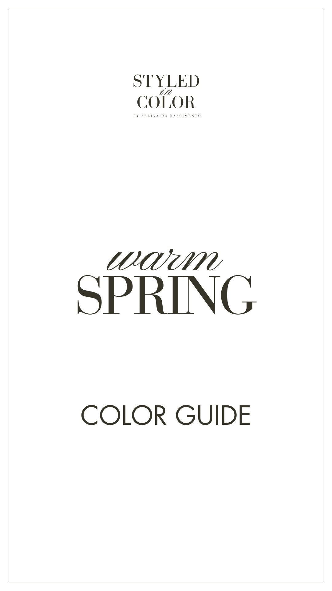 warm Spring Color Guide